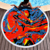 Factory Hot Seller Custom Larger Pink Marble Quick Dry Round Microfiber Beach Towel with Tassels 2020