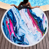 Factory Wholesale Marble Quickly Dry Round Printed Microfiber Beach Towel for Summer