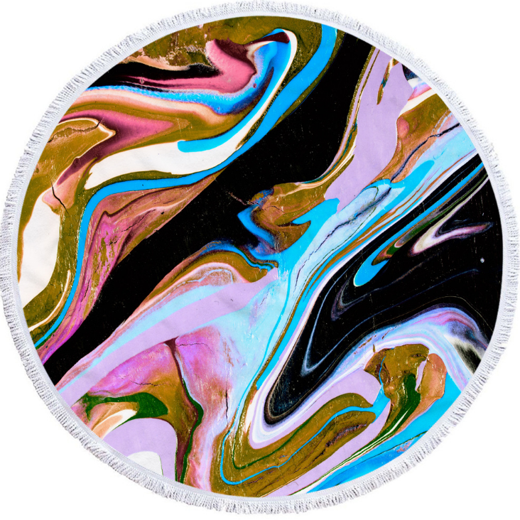 Customize Marble Quickly Dry Colorful Printed Larger Microfiber Beach Towel for Summer